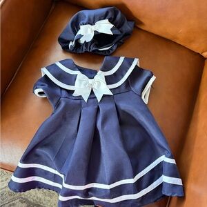 Rare Editions Navy Dress with White Accents